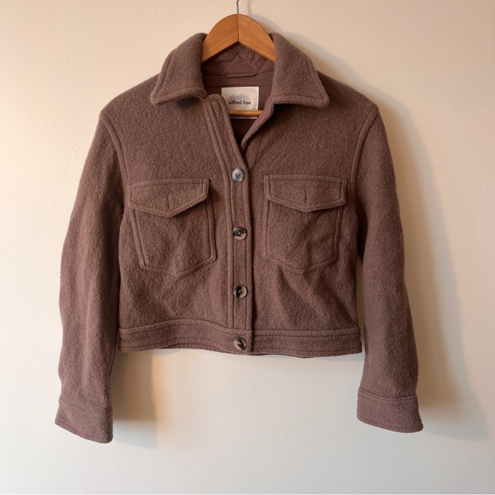 Aritzia Wilfred Free Mauve Autumn Shirt Jacket